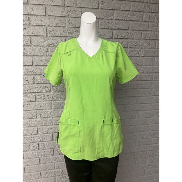 Scrub Star Active Women Lime Green Scrub Top Size XS - Picture 1 of 9